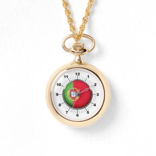 Montre Drapeau féminin Portugal Wraparound Gold Watch