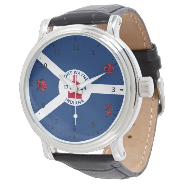 Montre Drapeau Fort Wayne, Indiana  (Incliné)