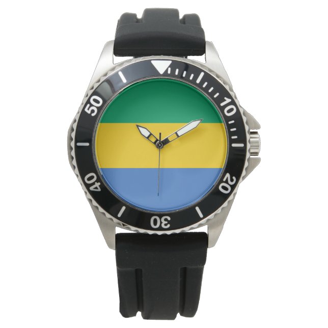 Montre Drapeau gabonais (Gabon) (devant)