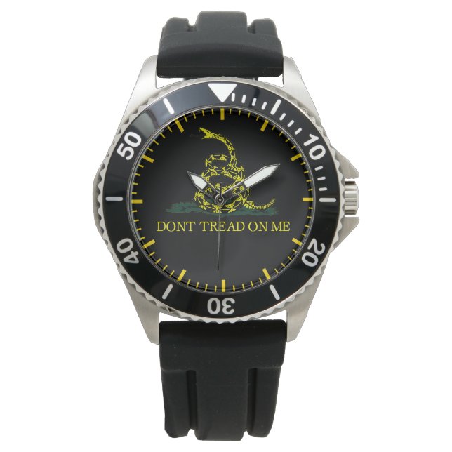 Montre Drapeau Gadsden Ne Marche Pas Sur Moi Hommes (devant)