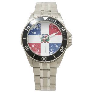 Montre Drapeau grunge de la République Dominicaine