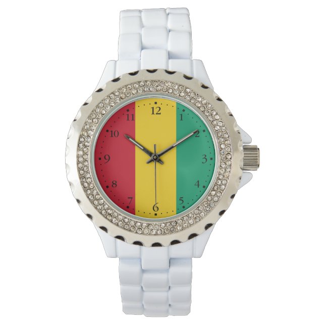 Montre Drapeau Guinée (devant)