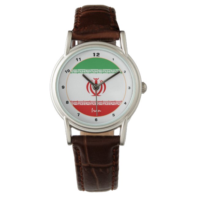 Montre Drapeau iranien & Iran tendance mode / design watc (devant)