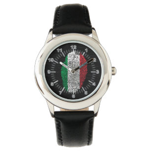 Montre Drapeau italien d'empreinte digitale de contact