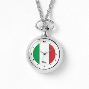 Montre Drapeau italien & Italie tendance mode / design mo