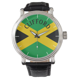 Montre Drapeau Jamaïcain Nom Personnalisé