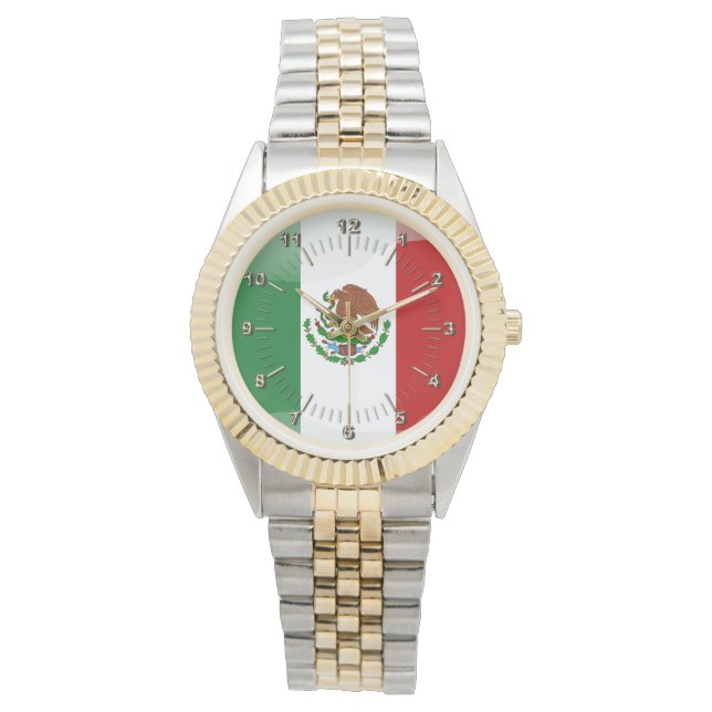 Montre Drapeau mexicain brillant (devant)