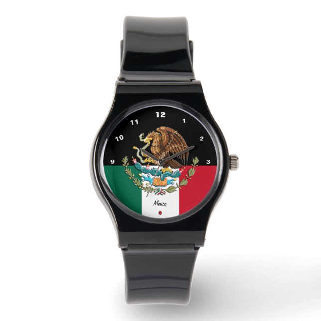 Montre Drapeau Mexicaine, Emblem, Mexique /sports (Recto)
