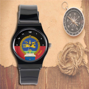 Montre Drapeau mongol, mode mongole /sports