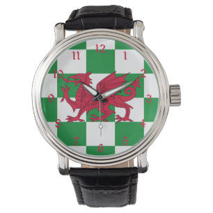 Montre Drapeau mystique de dragon celtique rouge du Pays 