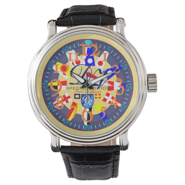 Montre Drapeau nautique Port Richman Holland Monogramme (devant)