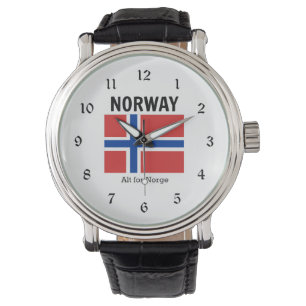 Montre Drapeau norvégien et devise