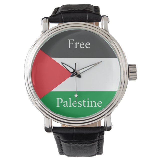 Montre Drapeau palestinien Libérez la Palestine customisé (devant)