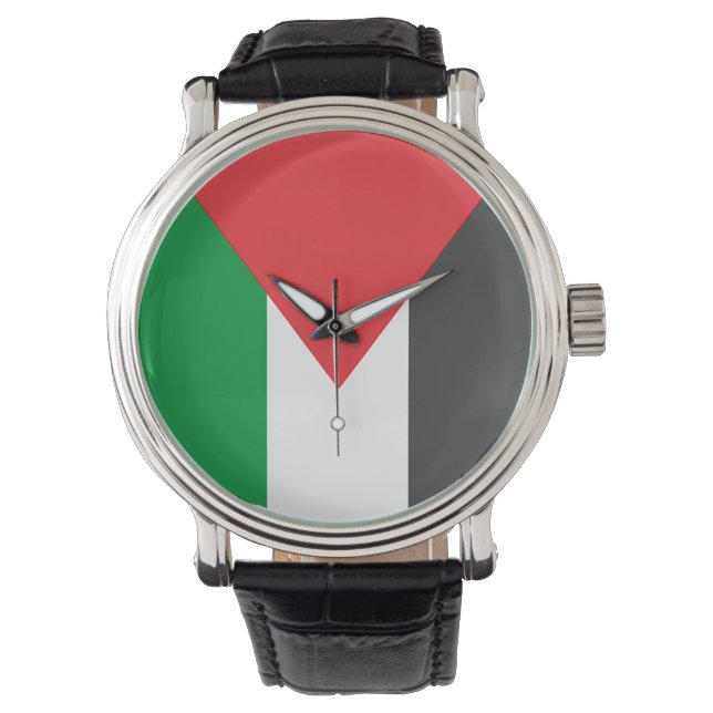 Montre Drapeau palestinien Libérez la Palestine customisé (devant)