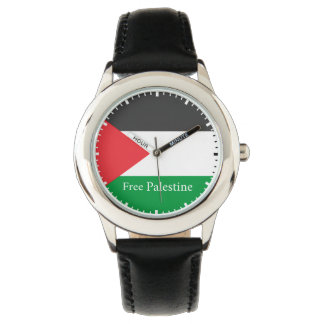 Montre Drapeau palestinien Libérez la Palestine Round C P