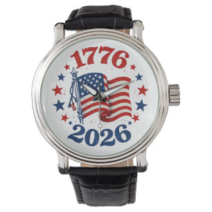 Montre Drapeau patriotique 250 ans d'indépendance américa