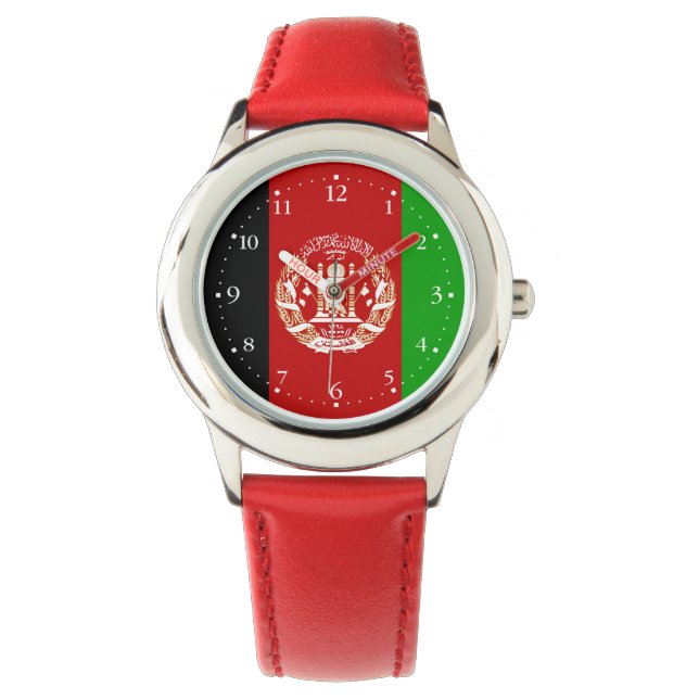 Montre Drapeau patriotique de l'Afghanistan (devant)