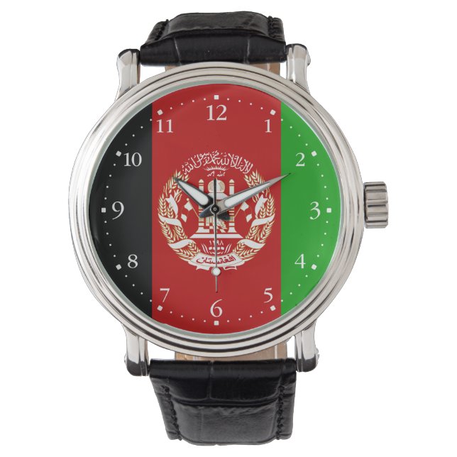 Montre Drapeau patriotique de l'Afghanistan (devant)