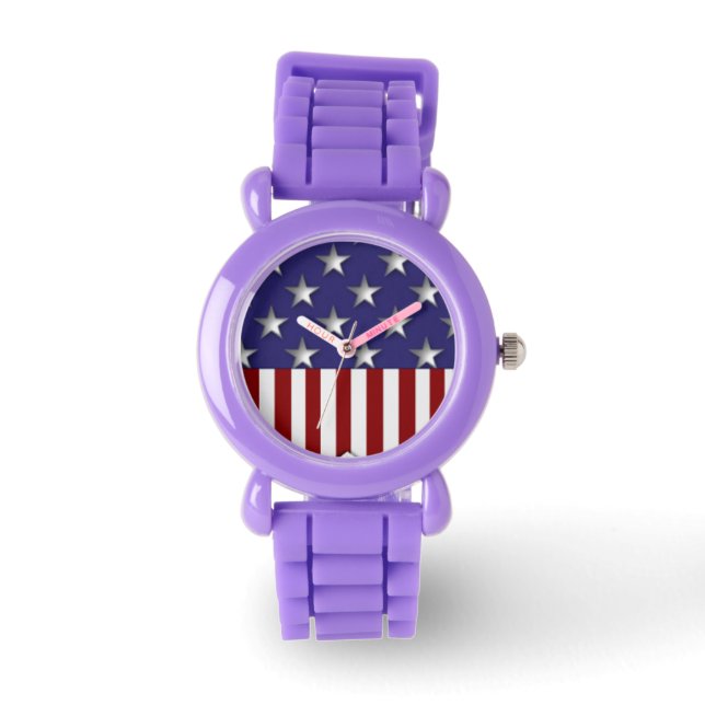 Montre Drapeau Patriotique Étoiles et rayures (Recto)