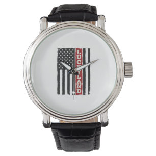 Montre Drapeau Patriotique Vertical Luckyland Vintage