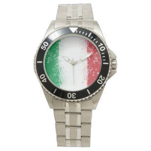 Montre Drapeau peint Grunge Splatter d'Italie