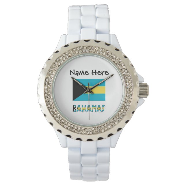 Montre Drapeau personnalisé des Bahamas (devant)