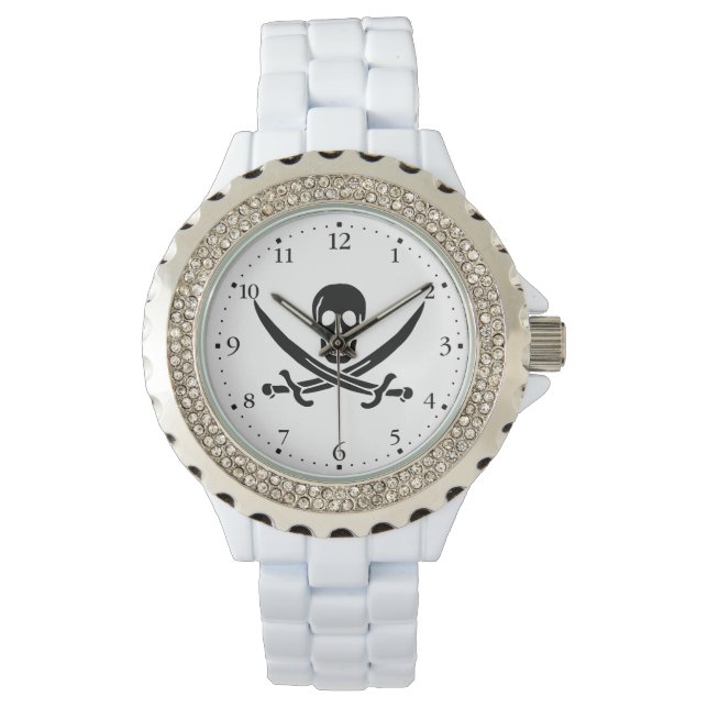 Montre Drapeau pirate crâne épées croisées (devant)