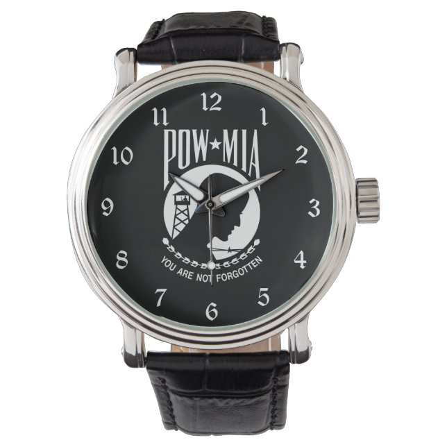 Montre Drapeau POW MIA : Soldats disparus de la guerre du (devant)