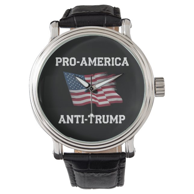 Montre Drapeau Pro America Anti Trump Vintage USA (devant)