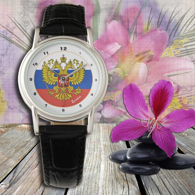 Montre Drapeau russe & Russie mode tendance / Р о с с и я (Créateur téléchargé)