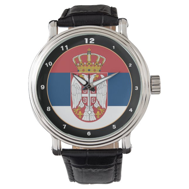 Montre Drapeau serbe & mode serbe tendance / design (devant)