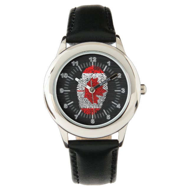 Montre Drapeau tactile canadien (devant)