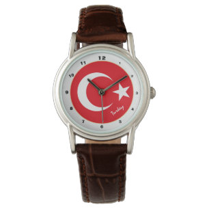 Montre Drapeau turc & Turquie tendance mode / design mont