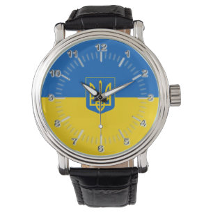 Montre Drapeau ukrainien - Armoiries