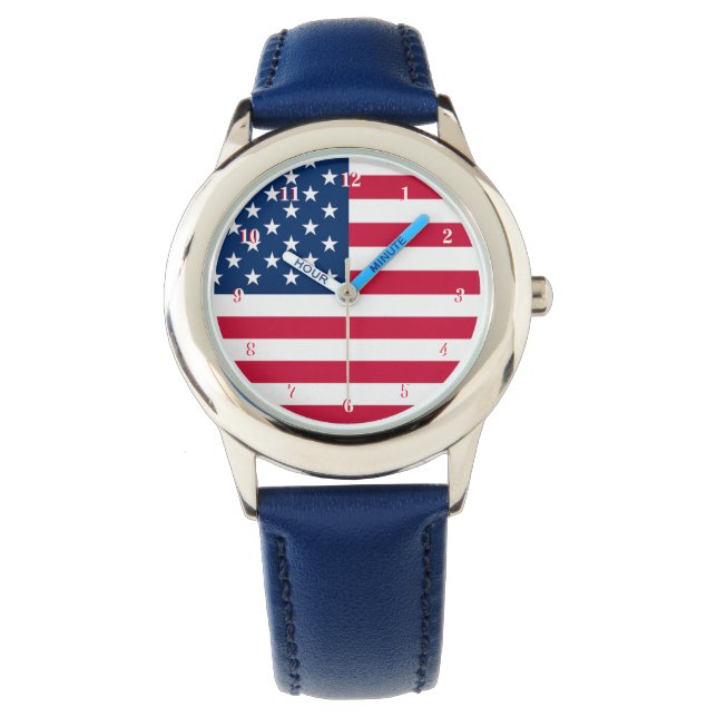 Montre Drapeau USA États-Unis d'Amérique (devant)