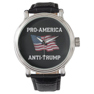 Montre Drapeau USA vintage anti Trump pro Amérique