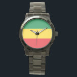 Montre Drapeau vert, or (jaune) et rouge<br><div class="desc">Couleurs vert,  or (jaune) et rouge. Vintage Old School Alternative Hip hop T chemises Vêtements,  Casquettes,  Stickers,  Smart Phone casques et plus encore.</div>
