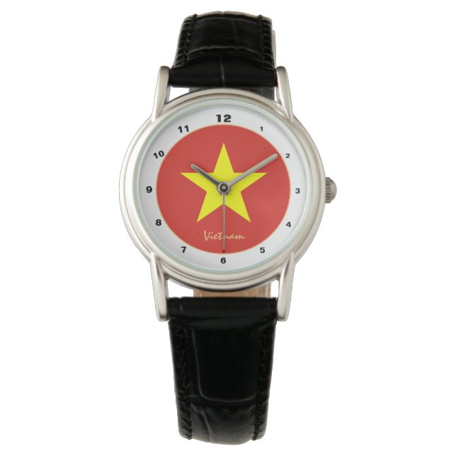 Montre Drapeau vietnamien & mode/design branché au Vietna (devant)
