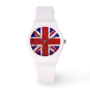 Montre Drapeau vintage d'Union Jack de peinture