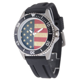 Montre Drapeau Vintage patriotique américain