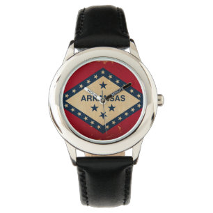 Montre Drapeau VINTAGE.png d'état de l'Arkansas