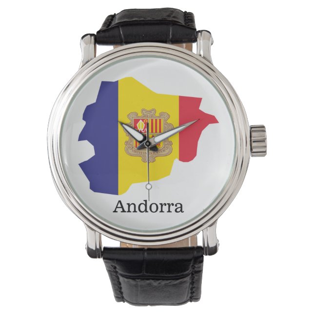 Montre Drapeaux et pays Andorre (devant)