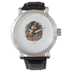 Montre Drôle Bunny Jouer Banjo Guitare Musique Rabbit Hap