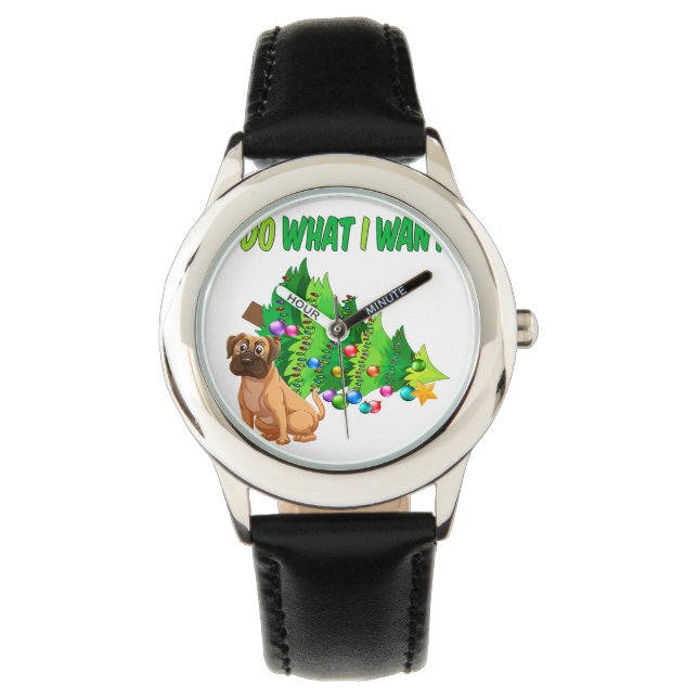 Montre Drôle Chien de Noël Chien Chien de Boxer Je fais c (devant)