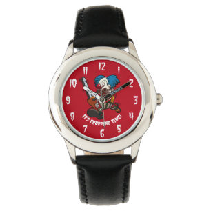 Montre Drôle Clown de tronçonneuse C'est le temps des cou