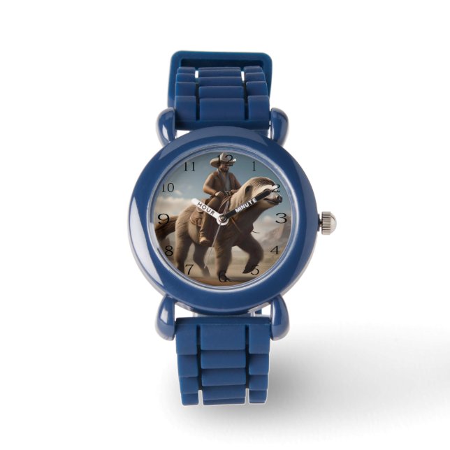 Montre Drôle Cowboy À Cheval De Fente, (Recto)