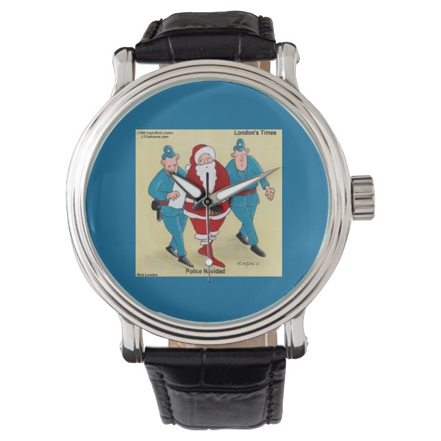 Montre drôle de Noël Police Navidad (devant)