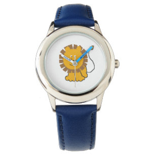 Montre Drôle dessin animé de point de croix Lion