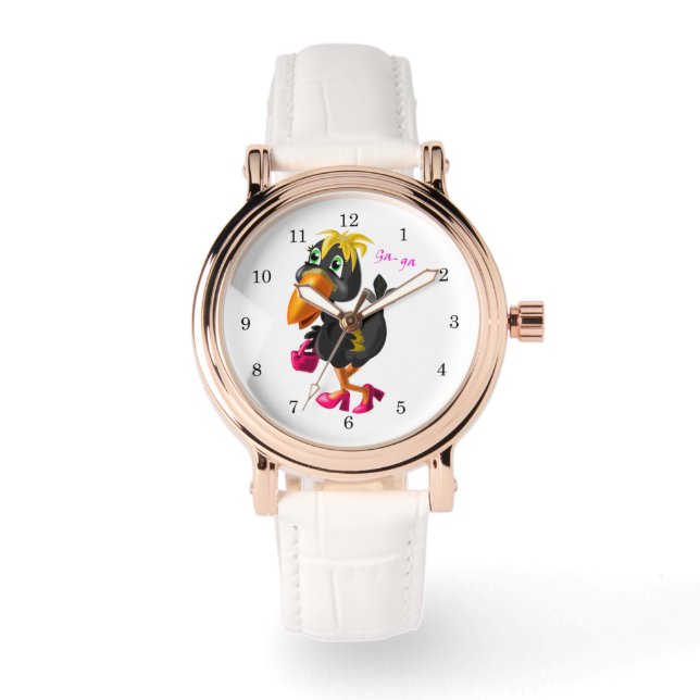 Montre drôle d'oiseau moderne (Recto)