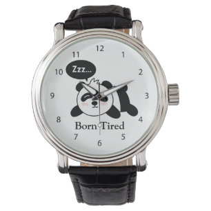 Montre Drôle Drôle Cartoon de Panda dormant mignon